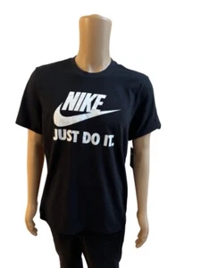 Nike Futura Dri Fit Just Do It T-Shirt Schwarz Kurzarm Crew Herren L Large - Bild 1 von 4