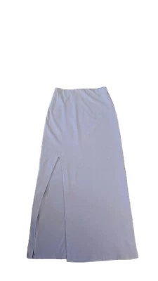 Falda de mujer Asos rosa en polvo cintura elástica frente plano recta línea A talla 4 Foto 1 de 4