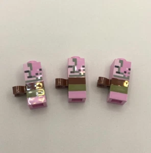 Lego Minecraft Zombie Pigman Micro Minifigure Lot of 3X - From Set 21106 - New - Picture 1 of 3