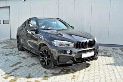Cup Spoilerlippe Front Ansatz V.1 passend für BMW X6 F16 M Paket schwarz Hochgla - Bild 1 von 4