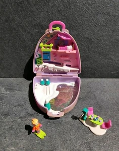Vintage Polly Pocket 1996 Snow Mountain Schnee Berg Ski Bluebird - Picture 1 of 12