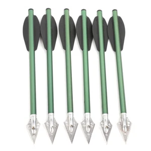 6.3'' Archery Crossbow Bolts Aluminum Arrows Blade Broadhead Hunting Target - Picture 1 of 17