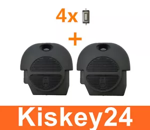 2x Key Housing for Nissan Almera Tino Primera Micra x-Trail + 4x Push Button - Bild 1 von 3