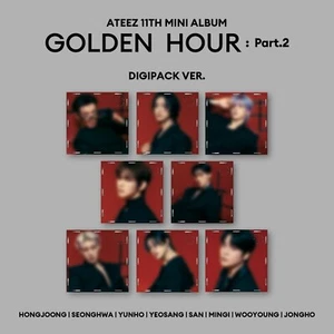 ATEEZ 11th Mini Album GOLDEN HOUR Part.2 Digipack Random Ver CD+Book+P.Card+Gift - Imagen 1 de 4