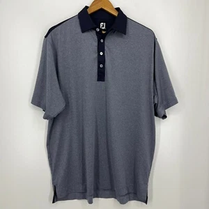 FootJoy FJ Polo Shirt Mens L Blue Collared Pullover Golf Activewear Short Sleeve - Picture 1 of 9
