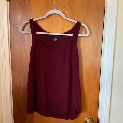Camiseta sin mangas para mujer H&M rojo oscuro borgoña talla mediana informal pulóver Foto 1 de 4