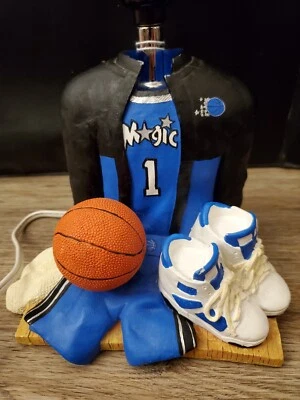 Lámpara de escritorio Orlando Magic NBA Penny Hardaway Tmac #1 camiseta negra azul Y2K de colección Foto 1 de 4