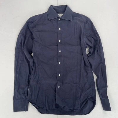 Camisa Reiss pequeña azul para hombre botón de manga larga - Imagen 1 de 4
