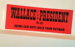 Wallace election Sticker vietnam 68 decal hot rod rat vintage look nostalgia 57 - Bild 1 von 1
