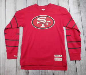 San Francisco 49ers Mitchell & Ness Size M Throwback Long Sleeve Shirt Cotton