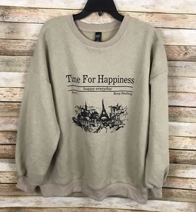 Shien DAZY Time For Happiness Women's Size L Soft Midweight Sweatshirt - Picture 1 of 6