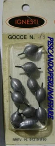 IGNESTI GOCCE PIOMBO CON GUAINA - pcs 10 a confezione-VINTAGE- - Imagen 1 de 2