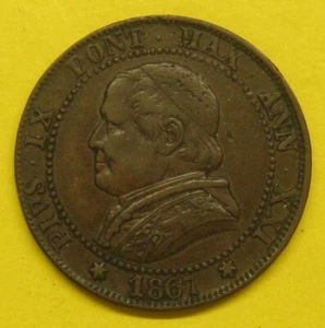 1867 Vatican City 1 Soldo Take a Look - Picture 1 of 2