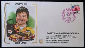 1995 NASCAR GOODY'S 300 FIRST DAY COVER SILK CACHET ENVELOPE ~ CHAD LITTLE #23 - Picture 1 of 3