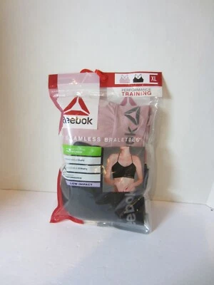 Reebok - 2 Bralettes Sin Costuras - Negro y Rosa - Talla XL - Nuevo en Paquete - (A582CB) Foto 1 de 3