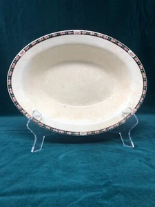 Vintage Ostrow China #830 Oval Serving Bowl Floral Border Made in Virginia - Picture 1 of 13