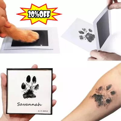 Baby Paw Print Ink Pad Pet Dog Cat Handprint Footprint Pads Kit Stamp Souvenir • 5.60$