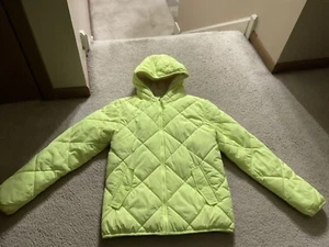 Cat & Jack Kids Boys Neon Yellow Hooded Jacket XL - Picture 1 of 7