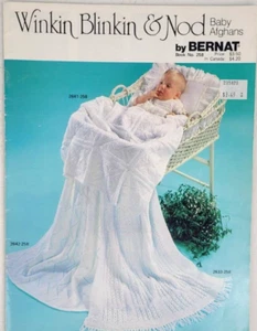 Vintage Bernat WINKIN BLINKIN & NOD BABY AFGHANS Patterns Booklet #258 - Picture 1 of 8