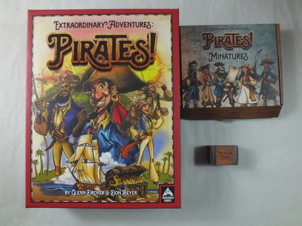 Extraordinary Adventures: Pirates! w/Miniatures, Playmat & Treasure Coins - Image 1 of 4