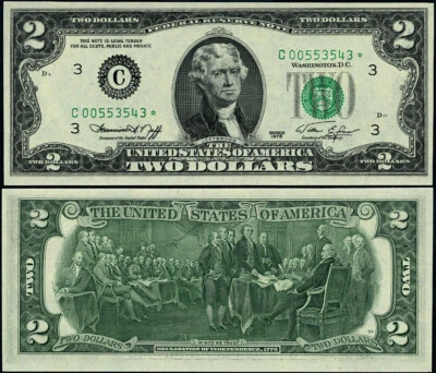 FR. 1935 C* $2 1976 Federal Reserve Note Philadelphia C-* Block Choice CU+ Star - Image 1 of 3