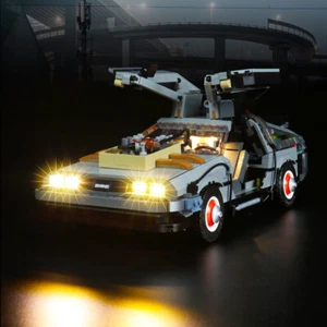 Kit de luces LED para Lego 10300 Regreso al futuro Máquina del tiempo Coche de carreras Clásico - Imagen 1 de 12
