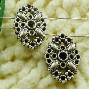 90 Pcs Tibetan Silver Flower Spacers 22X16MM S2412 DIY Jewelry Making - Picture 1 of 6