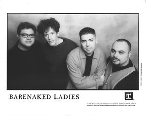 Canadian Alt-Pop Band BARENAKED LADIES B&W 8x10 Publicity PHOTO 1996 - Picture 1 of 1