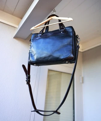 Bolso Maletín Cuero Coronado - Negro y Marrón (Cuero Bisonte Americano) Foto 1 de 4