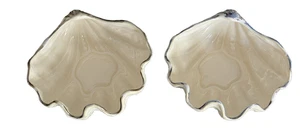 Set of 2 Pottery Barn Under the Sea Ceramic Clam Shell Small Serving Bowl 7 1/2" - Picture 1 of 7