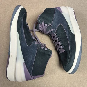 Air Jordan 2 Retro Women's Size 11.5 / Mens 10 Black Suede Shoes DX4400-005 - Picture 1 of 6