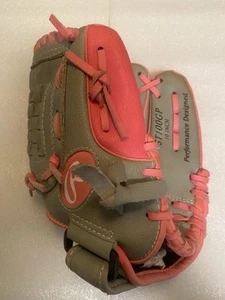 Rawlings Storm ST100GP 10" Grey & Pink Youth Baseball Glove RHT Right Throw - Picture 1 of 7