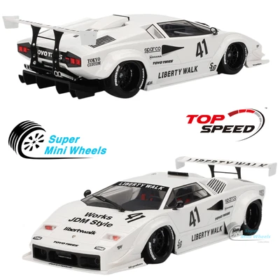 Lamborghini Countach LB-WORKS de velocidad máxima 1:18 blanco 2024 salón de automóviles de Tokio TS0600 Foto 1 de 4