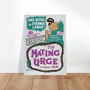 Vintage Exploitation Movie Poster Print - The Mating Urge Retro Film Art - Bild 1 von 11