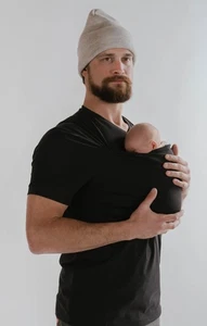 Lalabu Papa Shirt V-Ausschnitt Baby Trageshirt Känguru Pflegebeutel schwarz Medium $ 90 - Bild 1 von 11