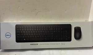 NEW Sealed Dell Wireless Keyboard and Mouse KM3322W Black - Picture 1 of 2