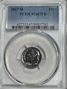 2017 D Roosevelt Dime Full Bands PCGS  MS67FB - Picture 1 of 2