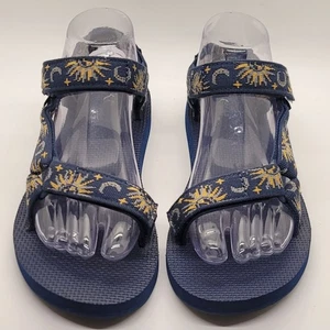 Teva Womens Original Universal Sandal Size 7 Blue Sun Moon Water Shoes Outdoor - Picture 1 of 10