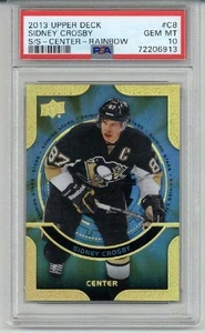 2013 UPPER DECK SHINING STARS CENTER RAINBOW #C8 SIDNEY CROSBY PSA 10 LOW POP - Picture 1 of 2