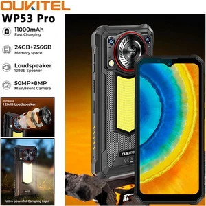 Unlock OUKITEL WP53 PRO 4G Rugged Phone Android 15 Mobile Outdoor Camping Light - Picture 1 of 17