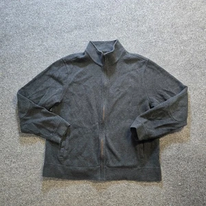 LL Bean Jacke Herren groß grau durchgehender Reißverschluss Taschen Baumwolle gepolsterte Ellbogen Kapsel - Bild 1 von 9