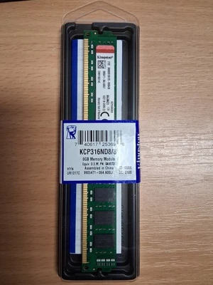 Kingston KCP316ND8/8 DDR3 Module 8GB (1x8) PC3-12800U DDR3-1600 CL11 LP OVP - Bild 1 von 4
