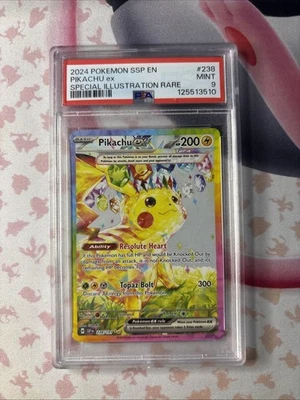 Pokémon Pikachu TCG Surging Sparks EX Card 238/191 PSA 9 English Mint - Image 1 of 4