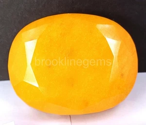 Berilo amarillo natural certificado 3273,5 quilates - piedra preciosa suelta corte ovalado Brasil 5ARJ - Imagen 1 de 10