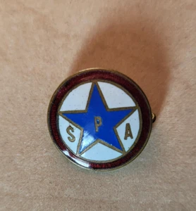 Vintage enamel SPA Stade Pont Audemer brooch pin badge Logo France - Picture 1 of 3