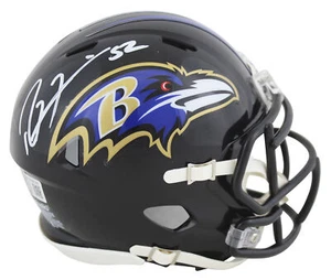 Ravens Ray Lewis Authentic Signed Speed Mini Helmet w/ White Sig BAS Witnessed - Picture 1 of 2