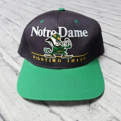 Vintage 90s Notre Dame Fighting Irish Snapback Hat Cap - Image 1 of 4