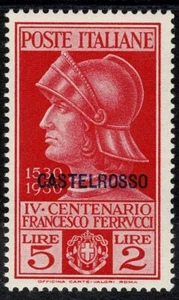 1930 Castelrosso Lire 5+2 Ferrucci Soprastampato 1 V MNH MF106666 - Bild 1 von 2