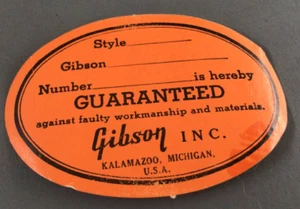 Gibson ES Series Orange Label 1956-1969 Vintage Hollow Body Replacement Part - Picture 1 of 3