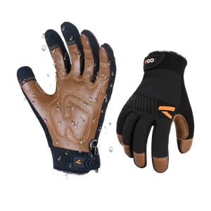 Guantes mecánicos de cuero de seguridad Vgo1Pair, antivibraciones, resistentes al agua (CA9765WP) - Imagen 1 de 7